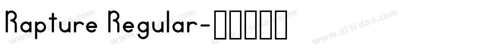 Rapture Regular字体转换